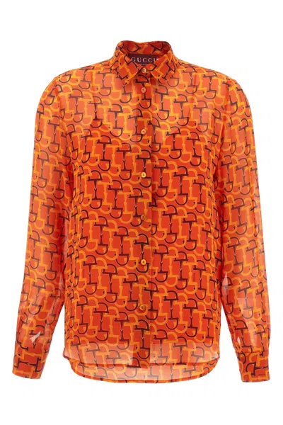 GUCCI GUCCI CLAMP PRINT SHIRT