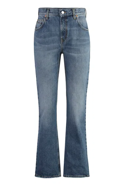 Gucci Classic Blue 5-pocket Slim Fit Jeans For Women In Denim