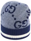 Gucci Gg Cashmere Hat In Blue