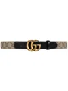 Gucci Classic Canvas Belt With Signature Logo Buckle In Black