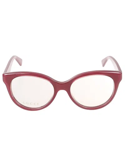 Gucci Classic Cat-eye Logo Glasses In Pink