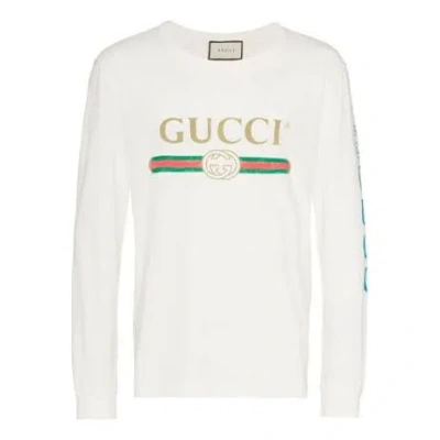 Gucci Classic Double G Logo Belt Pattern Long Sleeves White