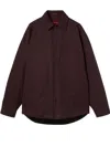 Gucci Emporio Armani Stylish Single-breasted Cotton Blazer In Burgundy