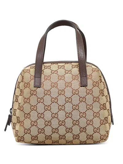 Pre-owned Gucci Gg Canvas Handbag In Brown