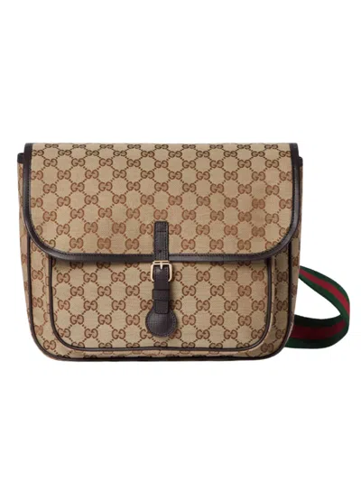 Gucci Classic Ssima Kids Luggage In Brown