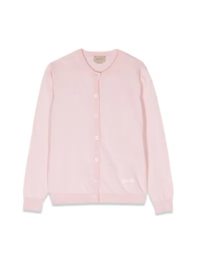 Gucci Classic Mini Cardigan With Horsebit Detail In Pink