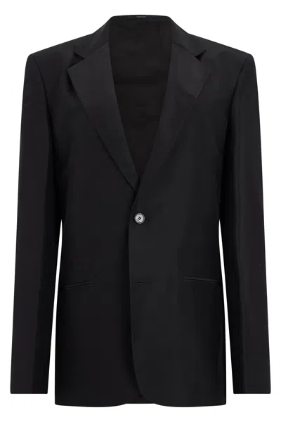 Gucci Classic Single-breasted Silk Blazer For Women In Black