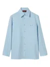 Gucci Pastel Light-blue Tech Panama Shirt In Blue