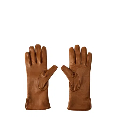 Gucci Classic Tailored Brown Leather Gloves