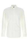 Gucci White Shirt With Pointed Collar And Bee Embroidery In Cotton Stretch Man In White