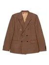 Gucci Classic Wool Jacket In Brown