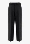Gucci Tailored Trousers Textured Fabric In Black