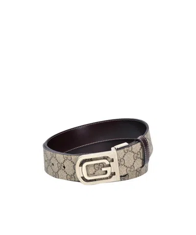 Gucci Classical Printed Double-sided Belt In Black
