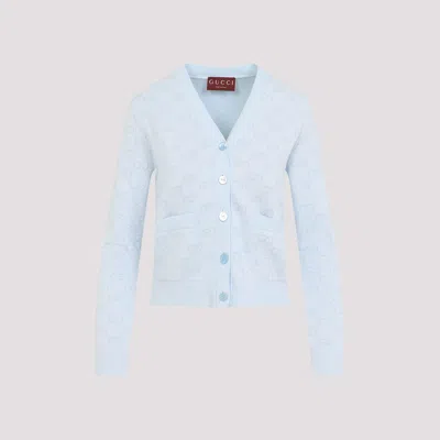 GUCCI GUCCI CLEAR BLUE CLOTHING SWEATERS