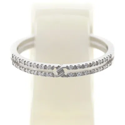 Pre-owned Gucci Clear White Gold White Gold (18k) Band Ring () In Multi