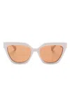 Gucci Clip-on Butterfly-frame Glasses In Neutrals