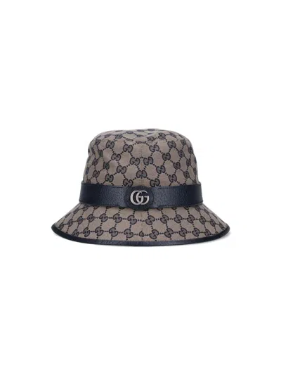 Gucci Cloche Hat In Beige Blu