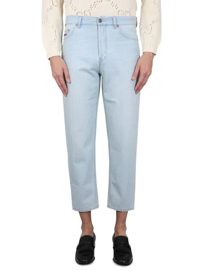 Gucci Stylish Light Blue Carrot Pants For Men