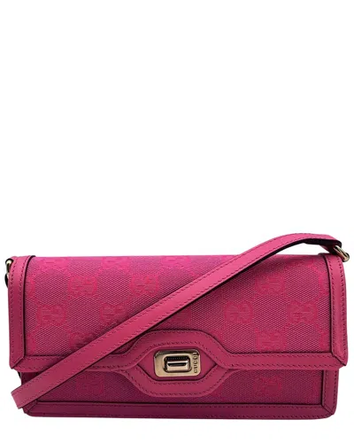 Gucci Cloth Shoulder Bag (authentic Pre-loved) In Pink