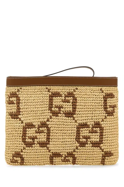 Gucci Clutch  Summer In Rafia Ricamata Donna
