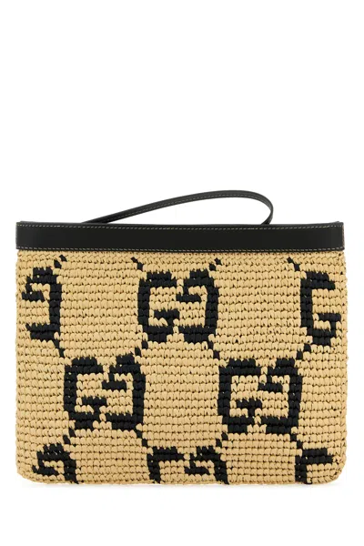 Gucci Clutch  Summer In Rafia Ricamata Donna