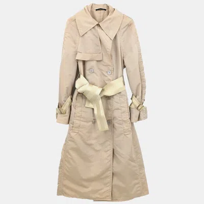 Pre-owned Gucci Coat Beige Up51 It 42 In Sand