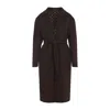 Gucci Silk And Wool Reversible Coat In Brown