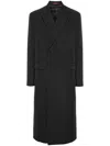 Gucci Ancora Embroidered Wool Coat In Gray