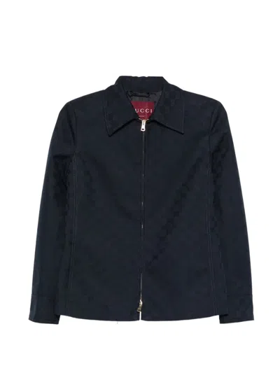 GUCCI GUCCI COAT IN GABARDINE COTTON WITH ZIPPER