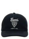Gucci Printed Cotton Canvas Baseball Hat In Blue