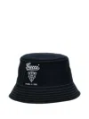 Gucci Coat Of Arms Contrast-stitching Bucket Hat In Blue