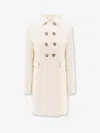 Gucci Wool Coat With Interlocking Gg Buttons In White