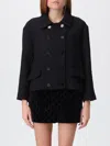 Gucci Coat Woman Black In Black