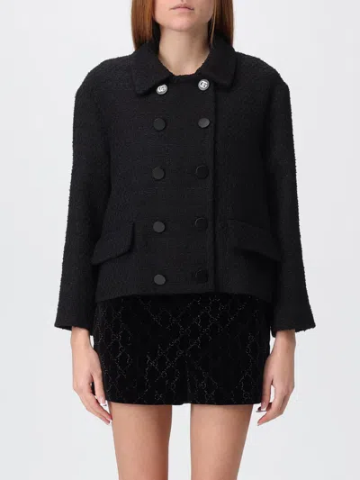 GUCCI GUCCI COAT WOMAN BLACK