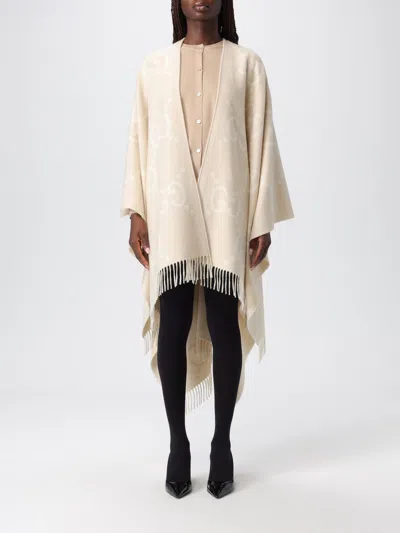 Gucci Coat Woman Camel In Brown