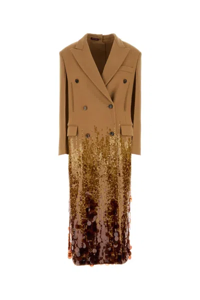 GUCCI CAPPOTTO IN LANA CAMMELLO DONNA