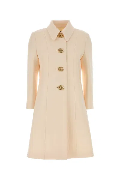 Gucci Coat Wool Coat Natte In Neutral