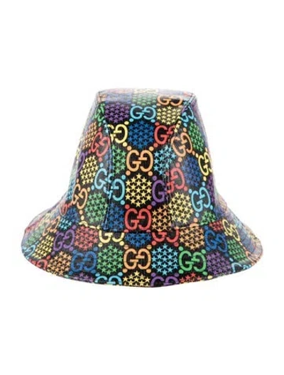 Pre-owned Gucci Coated Canvas Bucket Hat In Multi