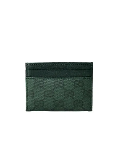 Gucci Coated Canvas Card Holder In Pattern
