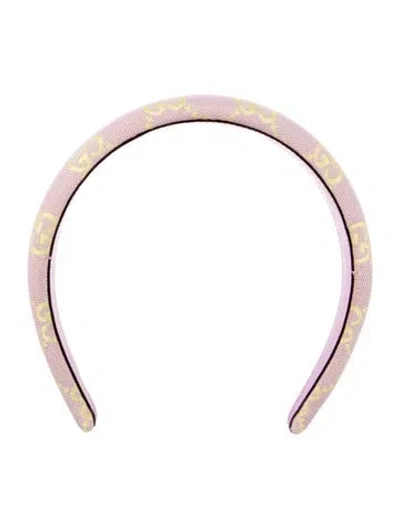 Pre-owned Gucci Coated Canvas Headband In Pink