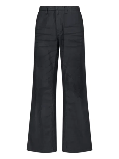 Gucci Beschichtete Jeans Aus Baumwoll-twill In Black