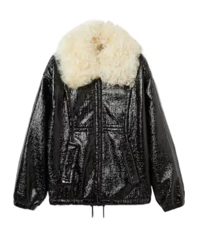 Gucci Coated Fabric Bomber Jacket In Black