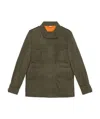 Gucci Coated Parka With  Logo In Brown
