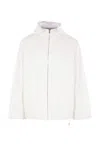 Gucci Cotton Web Hooded Drawstring Jacket In White