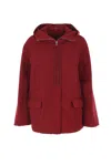 Gucci Women Red Polyester Faille Jacket In Red