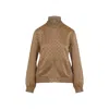 Gucci Camel Jacquard Sweatshirt In Beige