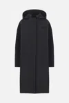 Gucci Adjustable Waist Hooded Coat In Black