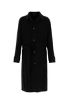 Gucci Coat Wool Blend Belted Waist In Black