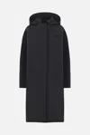 Gucci Adjustable Waist Hooded Coat In Black