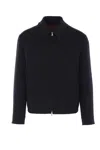 Gucci Black Jacket With Classic Collar And Front Zip Closure In Wool Man In Black